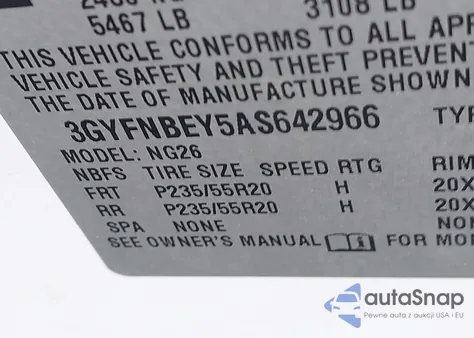 2010 Cadillac Srx Performance Collection from USA, damaged, VIN 3GYFNBEY5AS642966